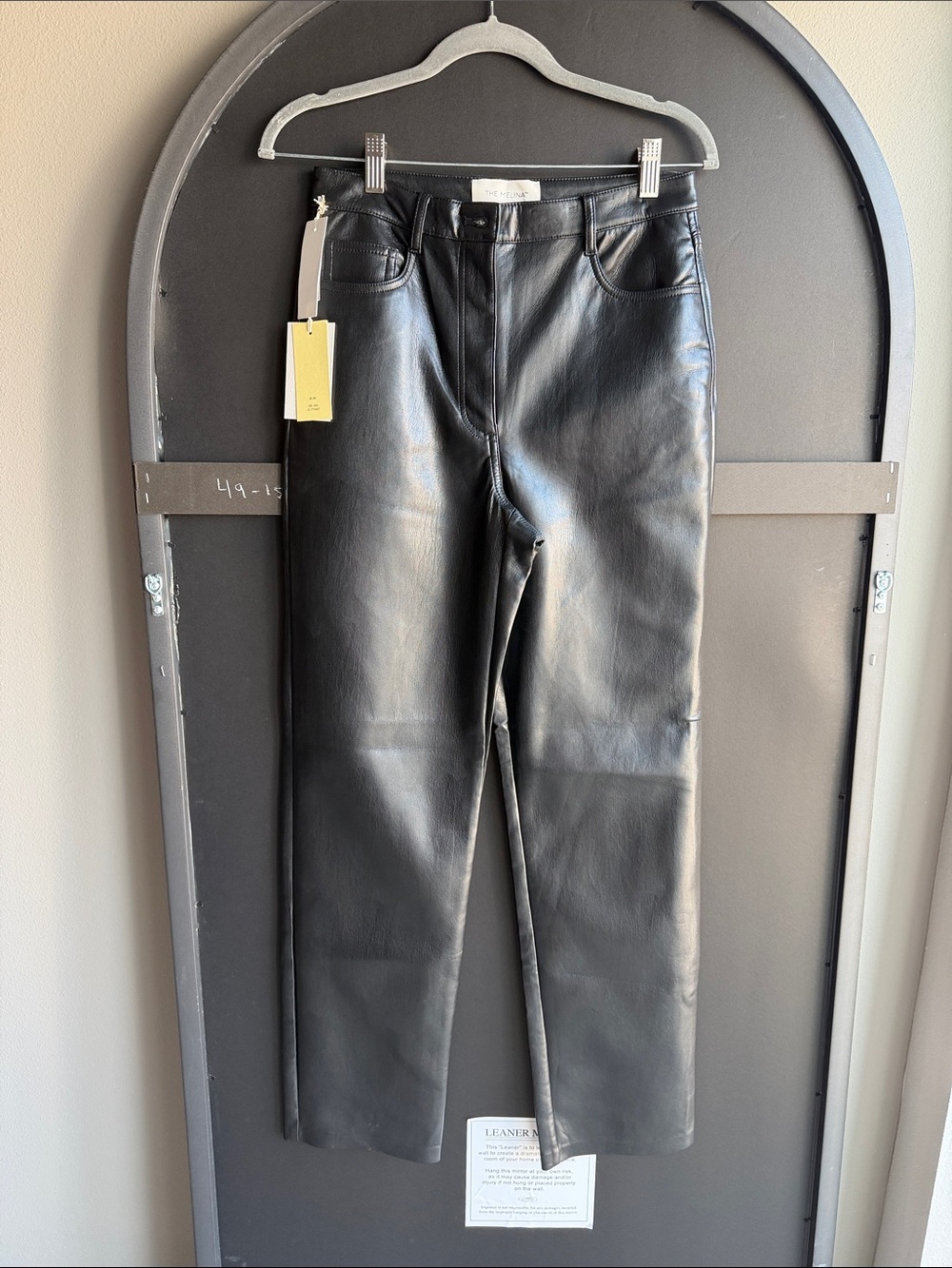 Leather black pants